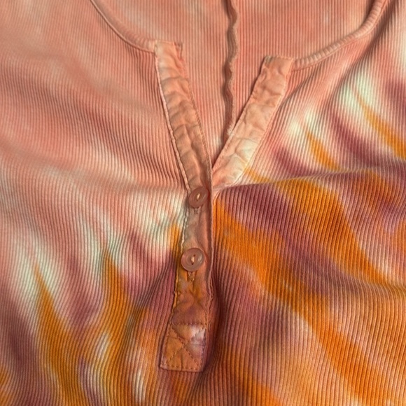 Young Fabulous & Broke Pink Orange Bodycon Long Sleeve Dress - Picture 8 of 8